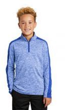 Sport-Tek ® Youth PosiCharge ® Electric Heather Colorblock 1/4-Zip Pullover